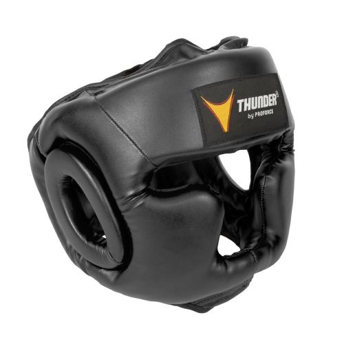 ProForce® Thunder Vinyl Full-Face Boxing Headgear Black S/M