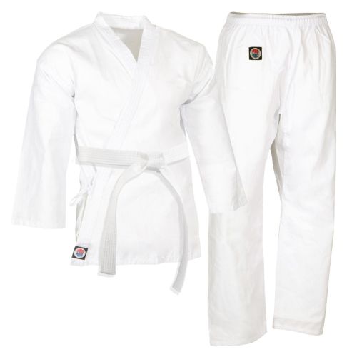 ProForce® Basic Karate Uniform (Elastic Drawstring w/Free Belt) 5 oz. 60/40 Blend