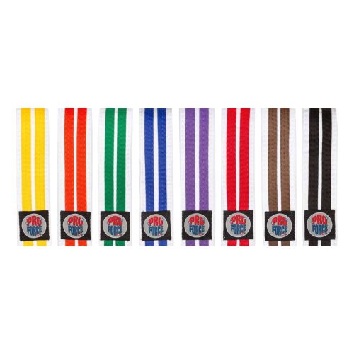 ProForce® 1.75'' Single Wrap 2 Stripe White Karate Belt