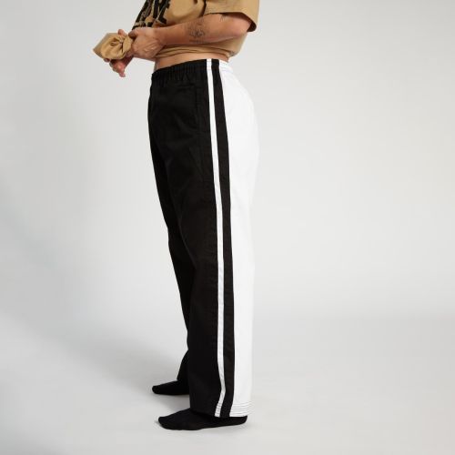 ProForce Sport® Karate Demo Pants Black & White Striped w/ Side Pockets